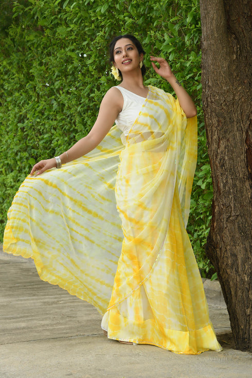 MULMUL NADIA SHIBORI CHIFFON SAREE MULMUL NADIA SHIBORI CHIFFON SAREE